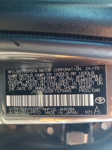 Photo 10 from auction – 2015 TOYOTA PRIUS C with VIN JTDKDTB33F1579445