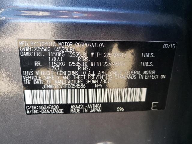 Photo 10 from auction – 2015 TOYOTA RAV4 XLE with VIN JTMWFREV1FD054586