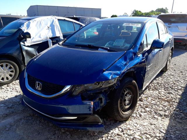 Photo 2 from auction – 2013 HONDA CIVIC LX with VIN 19XFB2F52DE064315