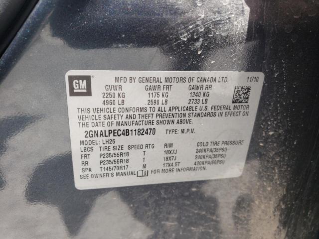 Photo 10 from auction – 2011 CHEVROLET EQUINOX LT with VIN 2GNALPEC4B1182470