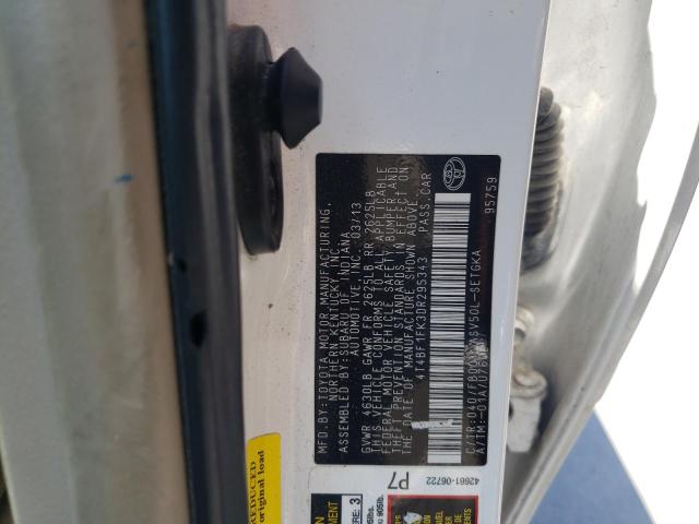 Photo 10 from auction – 2013 TOYOTA CAMRY L with VIN 4T4BF1FK3DR295343