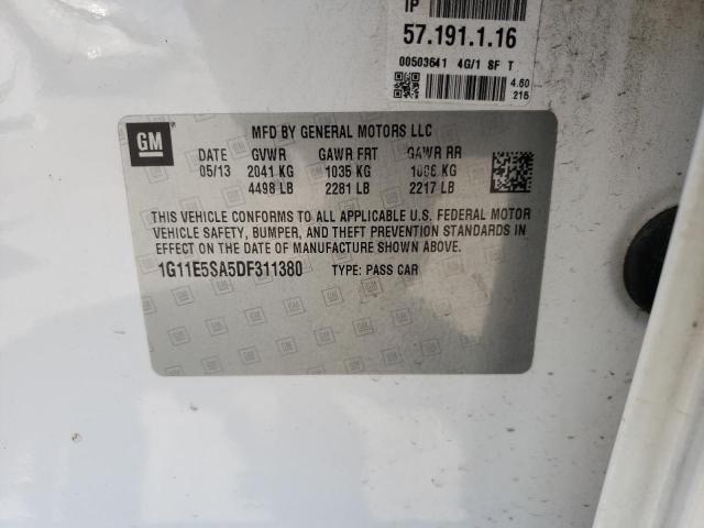 Photo 10 from auction – 2013 CHEVROLET MALIBU 2LT with VIN 1G11E5SA5DF311380