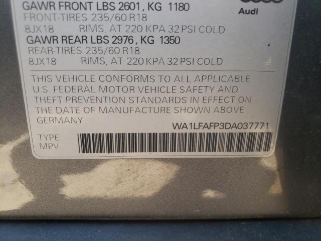 Photo 10 from auction – 2013 AUDI Q5 PREMIUM with VIN WA1LFAFP3DA037771