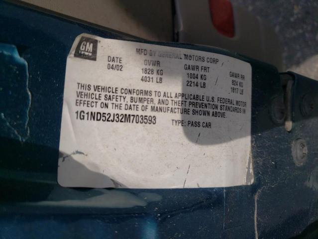 Photo 10 from auction – 2002 CHEVROLET MALIBU with VIN 1G1ND52J32M703593