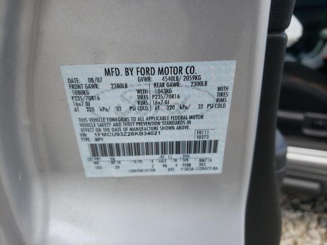 Photo 10 from auction – 2008 FORD ESCAPE XLT with VIN 1FMCU93Z28KB34021