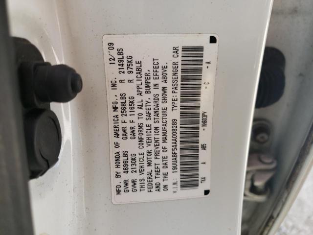 Photo 10 from auction – 2010 ACURA TL with VIN 19UUA8F54AA008289