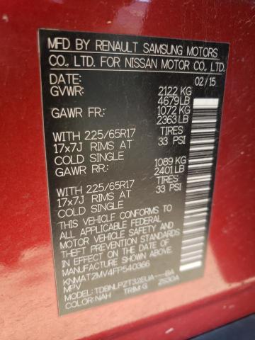 Photo 10 from auction – 2015 NISSAN ROGUE S with VIN KNMAT2MV4FP540366