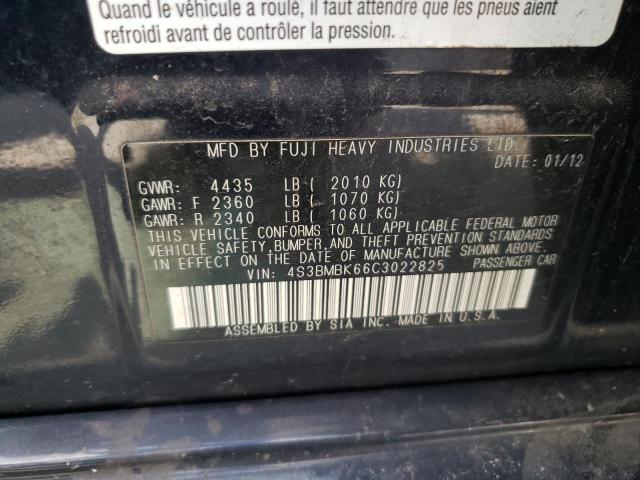 Photo 10 from auction – 2012 SUBARU LEGACY 2.5 with VIN 4S3BMBK66C3022825