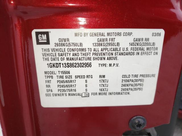 Photo 10 from auction – 2006 GMC ENVOY with VIN 1GKDT13S862302956