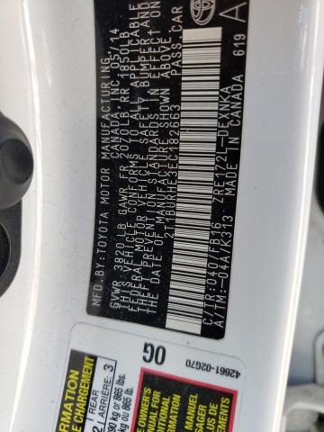 Photo 10 from auction – 2014 TOYOTA COROLLA L with VIN 2T1BURHE3EC182663