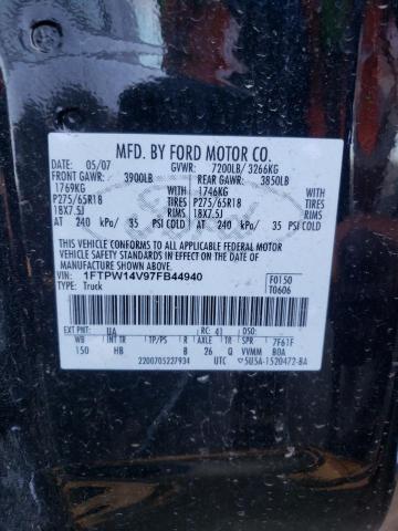 Photo 10 from auction – 2007 FORD F150 SUPER with VIN 1FTPW14V97FB44940