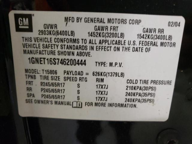 Photo 10 from auction – 2004 CHEVROLET TRAILBLAZE with VIN 1GNET16S746200444