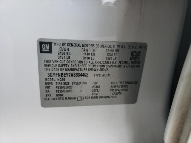 Photo 10 from auction – 2010 CADILLAC SRX PERFOR with VIN 3GYFNBEY7AS634402