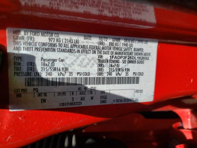Photo 10 from auction – 2013 FORD FOCUS SE with VIN 1FADP3F25DL162692