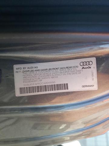 Photo 10 from auction – 2012 AUDI A5 PRESTIG with VIN WAUWFAFR2CA004650
