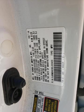 Photo 10 from auction – 2014 HONDA CR-V LX with VIN 5J6RM3H33EL033425