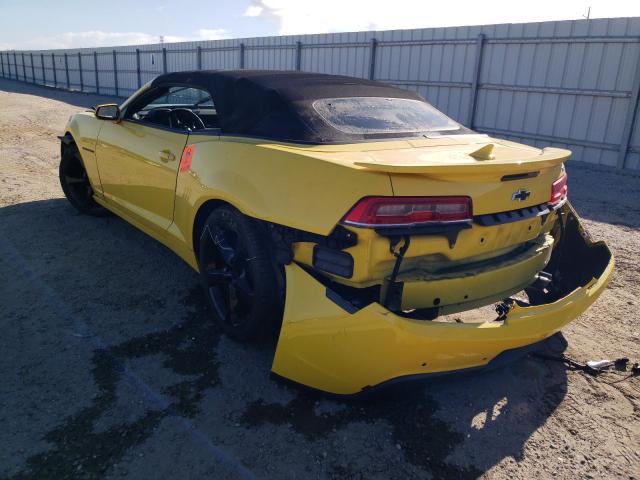 Photo 3 from auction – 2014 CHEVROLET CAMARO LT with VIN 2G1FB3D39E9188534