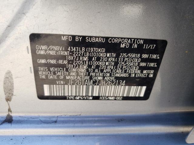 Photo 10 from auction – 2018 SUBARU CROSSTREK with VIN JF2GTAMC7JH262134