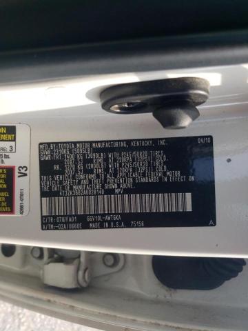 Photo 10 from auction – 2010 TOYOTA VENZA with VIN 4T3ZK3BB2AU028140