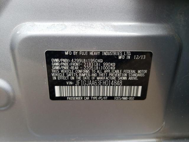 Photo 10 from auction – 2014 SUBARU IMPREZA with VIN JF1GJAA63EH014848