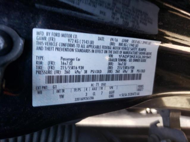 Photo 10 from auction – 2016 FORD FOCUS SE with VIN 1FADP3KEXGL391941