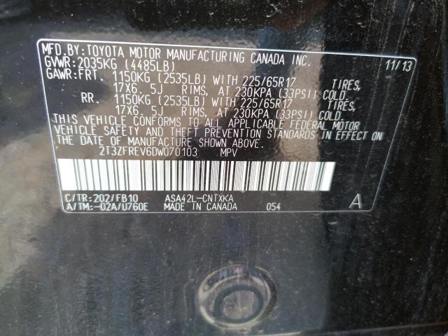 Photo 10 from auction – 2013 TOYOTA RAV4 with VIN 2T3ZFREV6DW070103