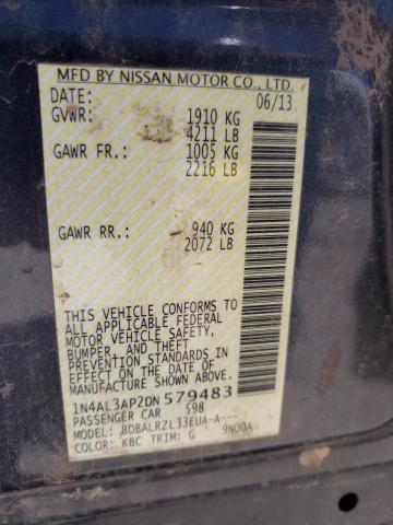 Photo 10 from auction – 2013 NISSAN ALTIMA 2.5 with VIN 1N4AL3AP2DN579483