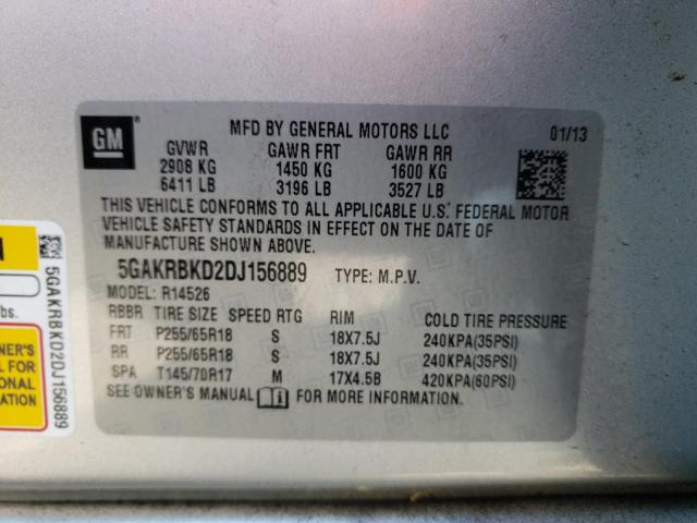Photo 10 from auction – 2013 BUICK ENCLAVE with VIN 5GAKRBKD2DJ156889