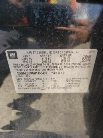 Photo 10 from auction – 2013 CHEVROLET EQUINOX LS with VIN 2GNALBEK6D1155459