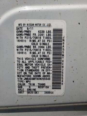 Photo 10 from auction – 2012 NISSAN ROGUE S with VIN JN8AS5MT8CW255548