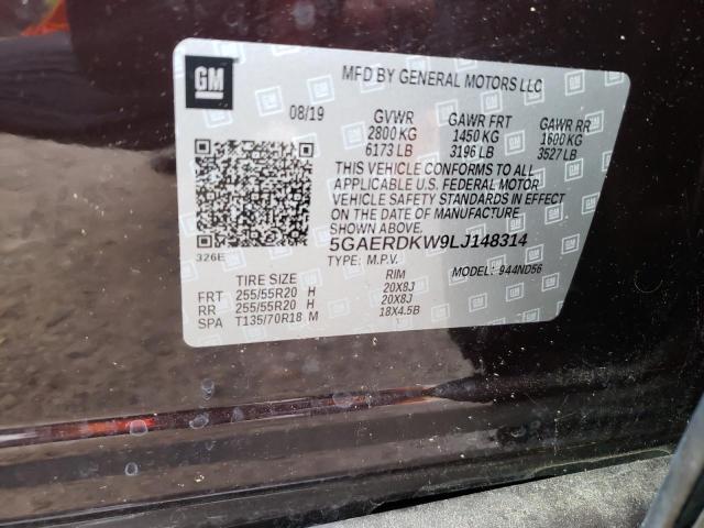 Photo 10 from auction – 2020 BUICK ENCLAVE AV with VIN 5GAERDKW9LJ148314