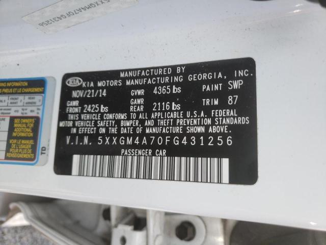 Photo 10 from auction – 2015 KIA OPTIMA LX with VIN 5XXGM4A70FG431256