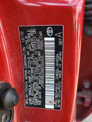 Photo 10 from auction – 2011 TOYOTA PRIUS with VIN JTDKN3DUXB0262605