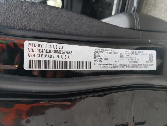 Photo 10 from auction – 2021 DODGE DURANGO GT with VIN 1C4RDJDG0MC627553
