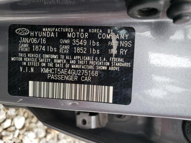 Photo 10 from auction – 2016 HYUNDAI ACCENT SE with VIN KMHCT5AE4GU275168