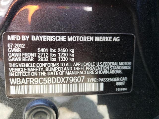 Photo 10 from auction – 2013 BMW 550 I with VIN WBAFR9C58DDX79607
