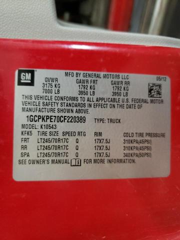 Photo 10 from auction – 2012 CHEVROLET SILVERADO with VIN 1GCPKPE70CF220389