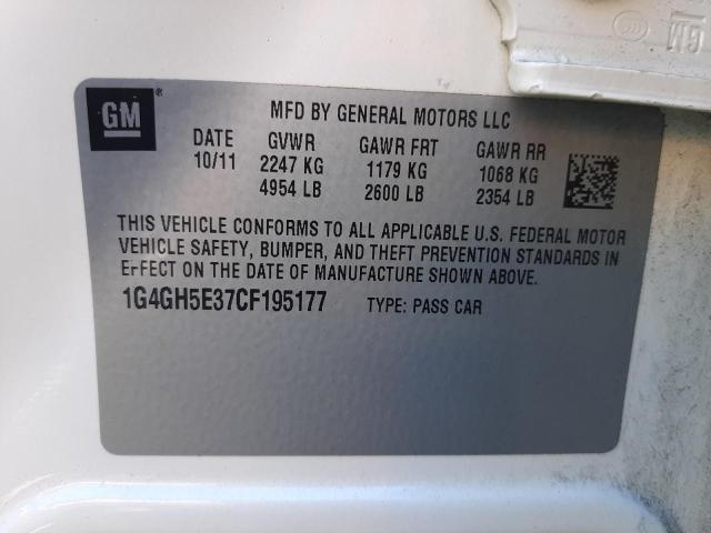 Photo 10 from auction – 2012 BUICK LACROSSE P with VIN 1G4GH5E37CF195177