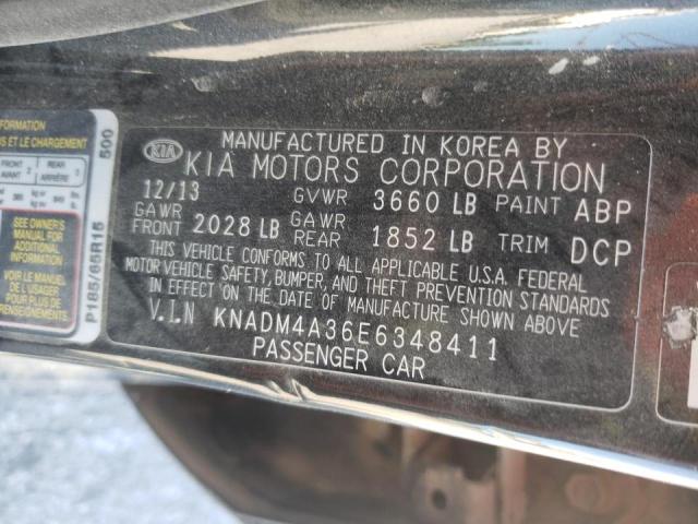 Photo 10 from auction – 2014 KIA RIO LX with VIN KNADM4A36E6348411