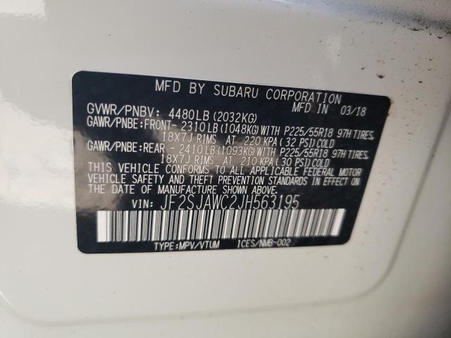 Foto 10 de la subasta – 2018 SUBARU FORESTER 2 con VIN JF2SJAWC2JH563195