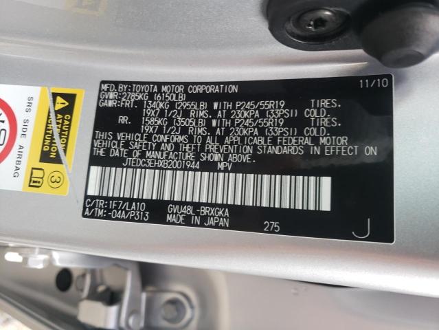 Photo 10 from auction – 2011 TOYOTA HIGHLANDER with VIN JTEDC3EHXB2001944