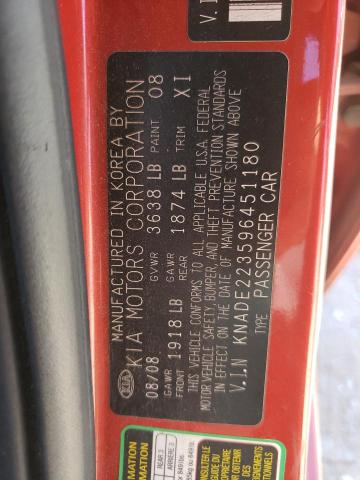 Photo 10 from auction – 2009 KIA RIO BASE with VIN KNADE223596451180