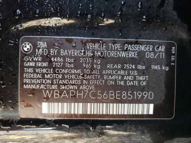 Photo 10 from auction – 2011 BMW 328 I with VIN WBAPH7C56BE851990
