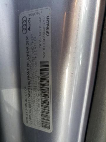 Photo 10 from auction – 2005 AUDI A8 4.2 QUA with VIN WAULL44EX5N003707