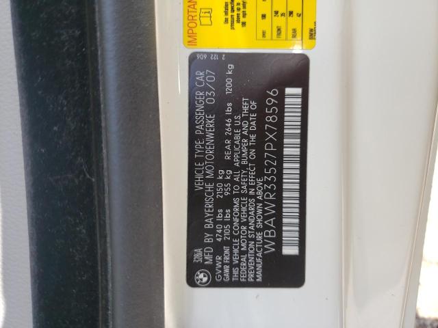 Photo 10 from auction – 2007 BMW 328 I SULE with VIN WBAWR33527PX78596