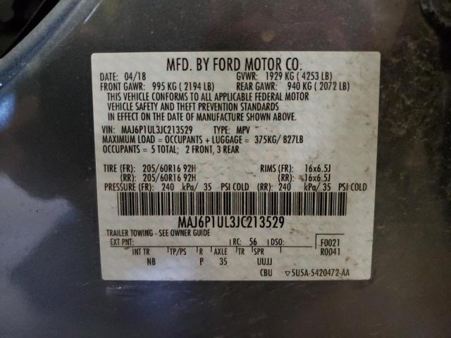 Photo 10 from auction – 2018 FORD ECOSPORT S with VIN MAJ6P1UL3JC213529