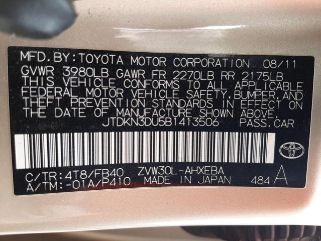 Photo 10 from auction – 2011 TOYOTA PRIUS with VIN JTDKN3DU5B1413506
