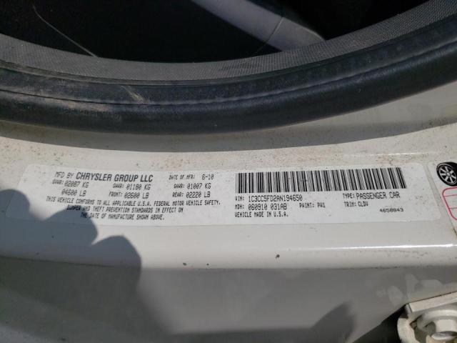 Photo 10 from auction – 2010 CHRYSLER SEBRING LI with VIN 1C3CC5FD2AN194650