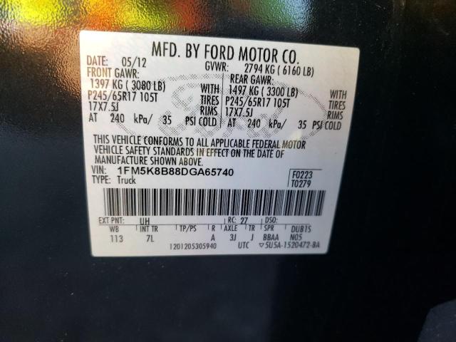 Photo 10 from auction – 2013 FORD EXPLORER with VIN 1FM5K8B88DGA65740