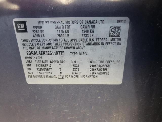 Photo 10 from auction – 2014 CHEVROLET EQUINOX with VIN 2GNALAEK3E6119775